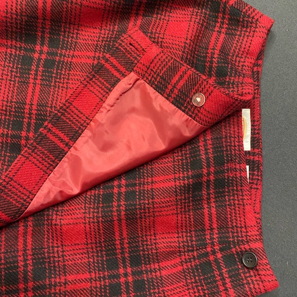 Talbots Petite 4 A-line Wool Plaid Skirt - Picture 4 of 12